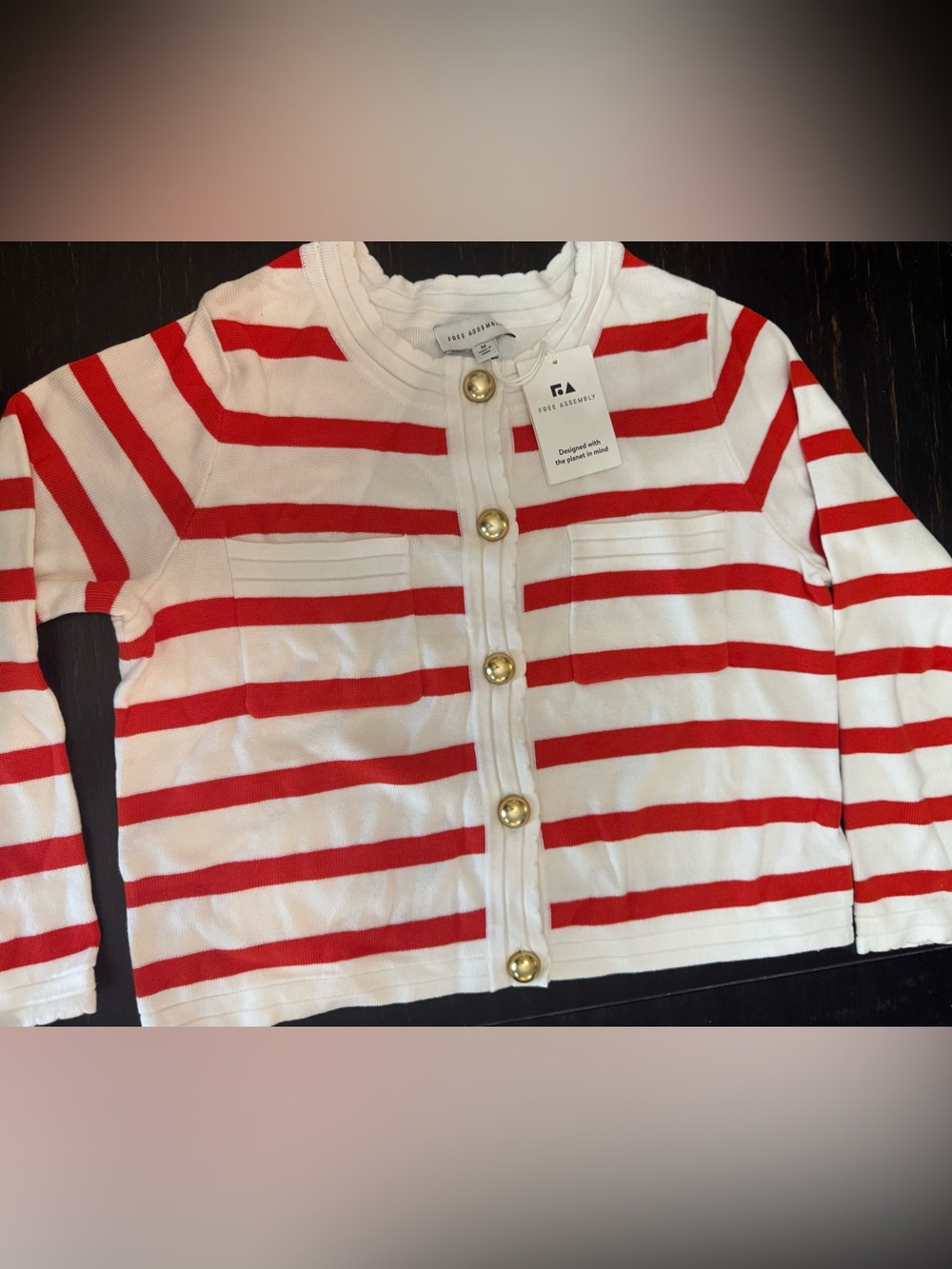 NWT! Free Assembly Women's Long Sleeve w/ Pockets Cardigan Sweater Size Medium - Picture 6 of 11